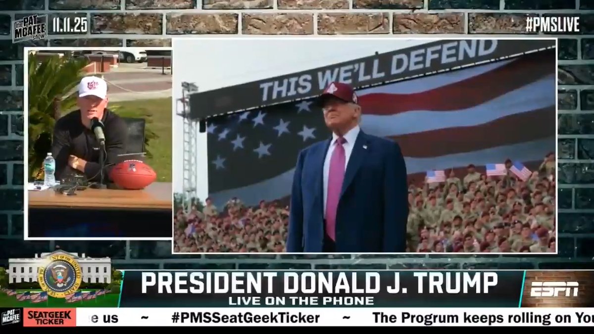 WATCH IN FULL: President Donald J. Trump joins the Pat McAfee on Veterans Day