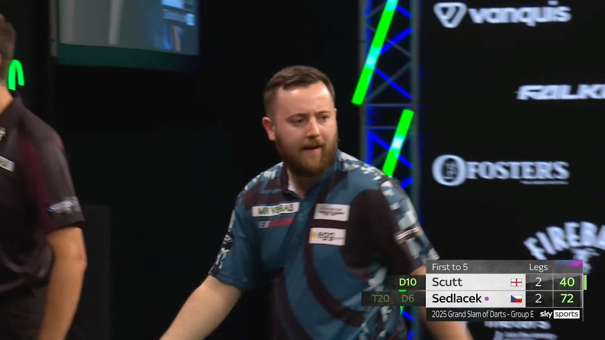 BIG BREAK FROM SCUTT! Connor Scutt has taken control of this winner-takes-all tie with a crucial break to lead Karel Sedlacek 3-2! 📺 #GSOD | Group E