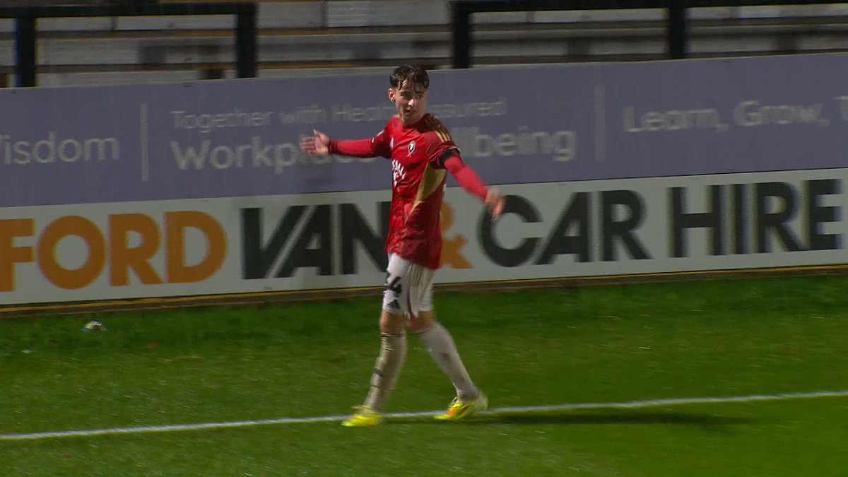 Ruben Butt - son of former Man Utd midfielder Nicky Butt - scores twice on his first start for Salford City in their 4-2 over Wolves U21s in the Vertu Trophy ⚡