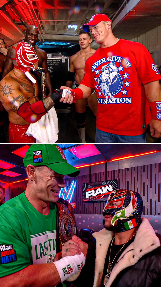2011 ➡️ 2025 14 years after John Cena congratulated Rey Mysterio on his first ever WWE Championship, Rey congratulates John after he defeated Dirty Dom for the Intercontinental Championship 🥺❤️ Legends. 🐐🐐