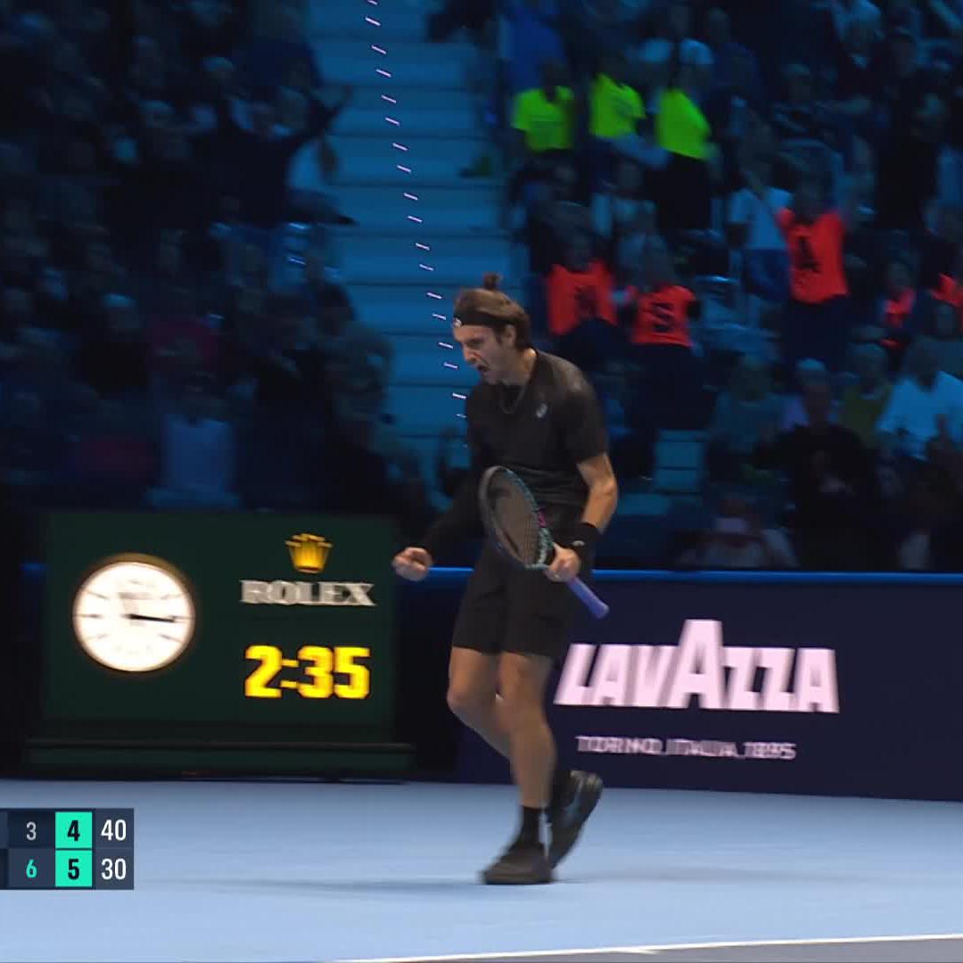 Lorenzo Musetti hits a 172KMH forehand to break back ITALIAN CROWD ON THEIR FEET 😤😤😤😤😤