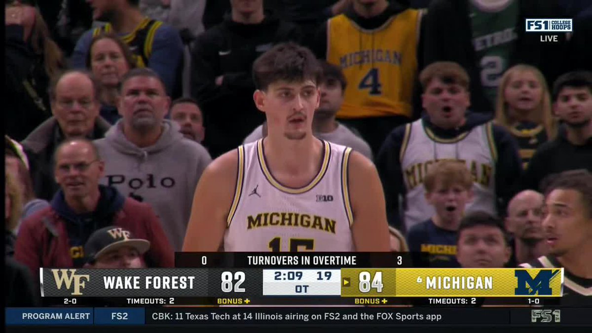 ⭐️ 18 PTS ⭐️ 13 REB ⭐️ 6 AST ⭐️ 5 BLK Aday Mara is the fourth D1 player in the last 20 years to reach 18, 13, 6 & 5 benchmarks in a game 🔥 Michigan Men's Basketball