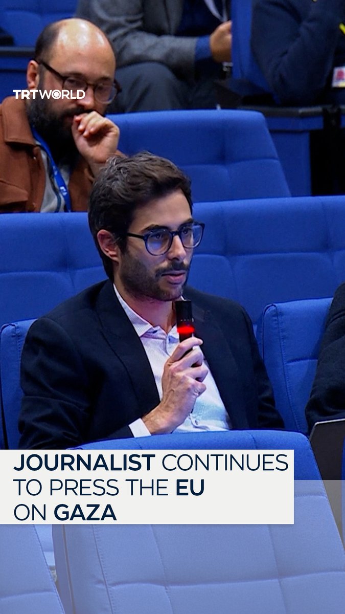 Italian reporter Gabriele Nunziati was fired from the Nova news agency last month after asking the European Commission a question about Gaza. In solidarity, another journalist — Vincenzo Genovese of Euronews — asked the same question: “Does the Commission consider that Israel should pay for Gaza’s reconstruction, as Russia should do for Ukraine?”