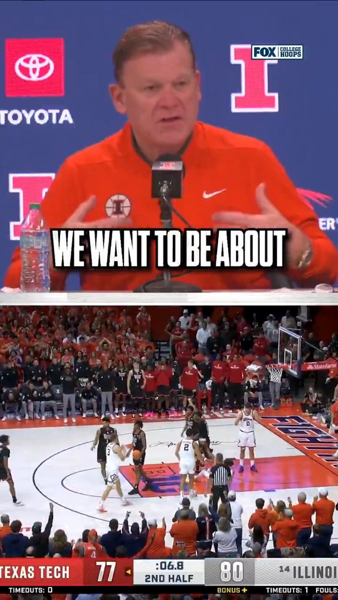 Brad Underwood on how @Illinimbb has gel’d so early in the season.