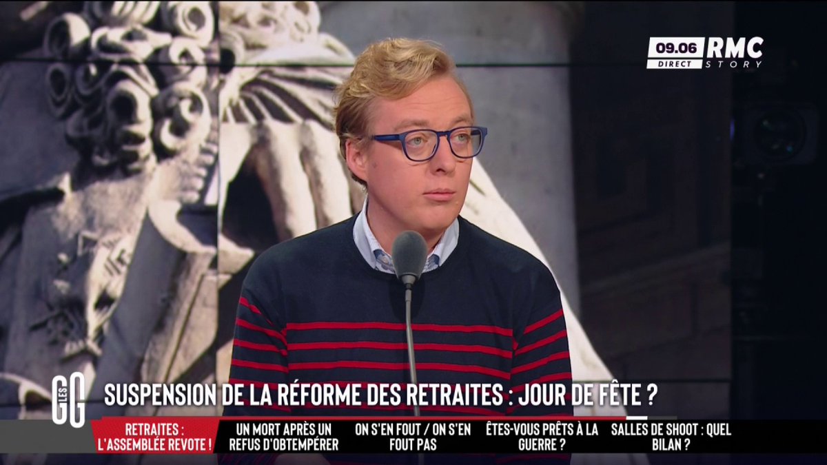 ❌ Suspension de la réforme des retraites : "C'est un jour funeste pour moi, contribuable de 36 ans." 🗣️ Antoine Diers : "C'est le quoi qu'il en coûte version 'Sauvons Macron'. Je ne veux pas donner la main aux socialistes alors que le pays n'est pas à gauche." #GGRMC
