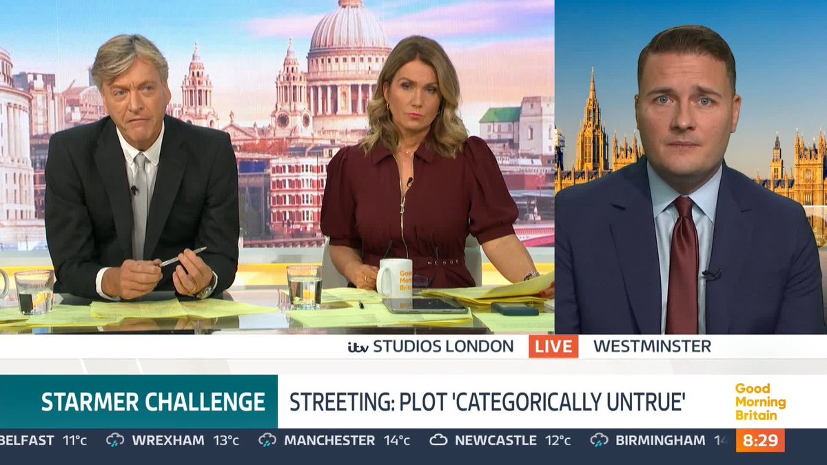 'Would you run for leader?' Richard Madeley asks Wes Streeting.
