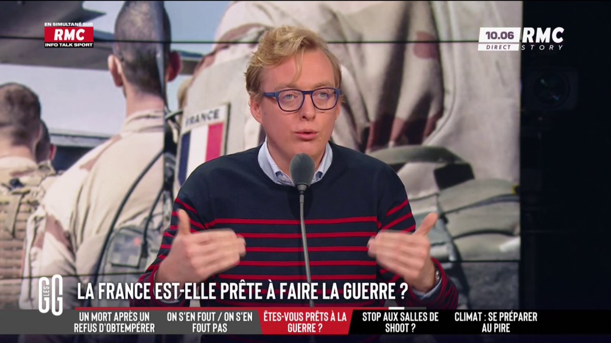 🪖 La France est-elle prête à une guerre ? 🗣️ Antoine Diers : "Le chef d'état-major prépare les esprits, c'est très important. On ne doit pas rire de ça. Chacun doit être prêt, demain, à porter les armes. " #GGRMC