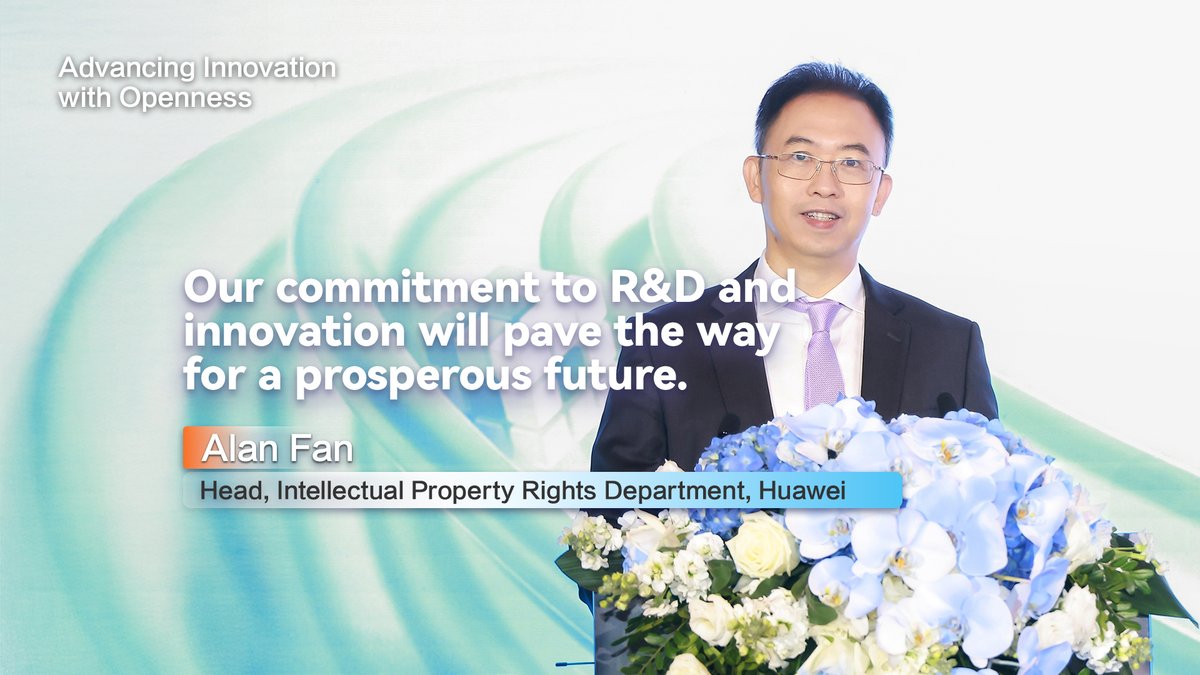 At the Huawei Innovation & Intellectual Property Forum 2025, Alan Fan, Vice President & Head of Huawei's Intellectual Property Rights Department, explains why long-term investment in innovation and respect for IP drive company success. Watch for his perspective on IP rights.