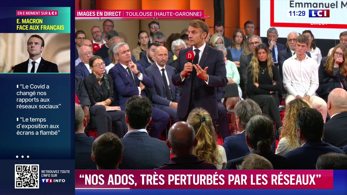 🔴"Les réseaux sociaux bousculent notre rapport à la formation de nos opinions publiques, aux élections et donc à notre vie démocratique. Parce qu'il y a derrière des acteurs cachés, des algorithmes.. et des techniques d'ingérence... Il fallait sonner le tocsin" : Emmanuel Macron