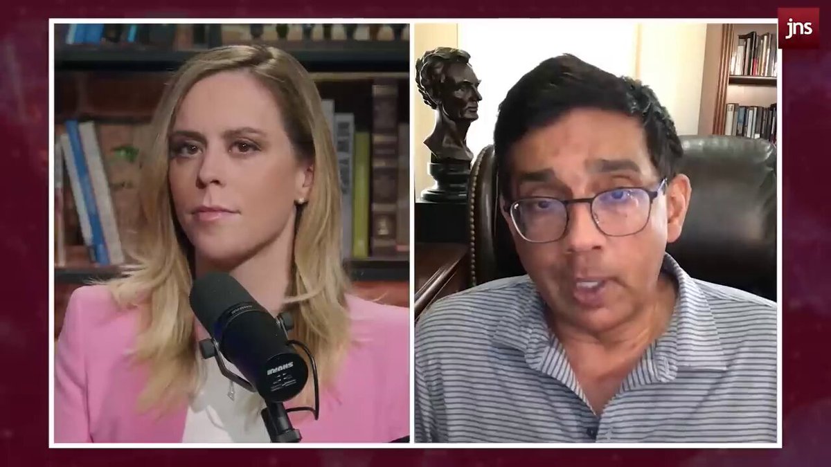 Dinesh D'Souza is now teaming up with Israeli hasbara agent Emily Schrader to wokescold Tucker Carlson for interviewing Nick Fuentes and push for Heritage to "disassociate" from him. "That's not cancelation, that's condemnation!" Schrader barks.