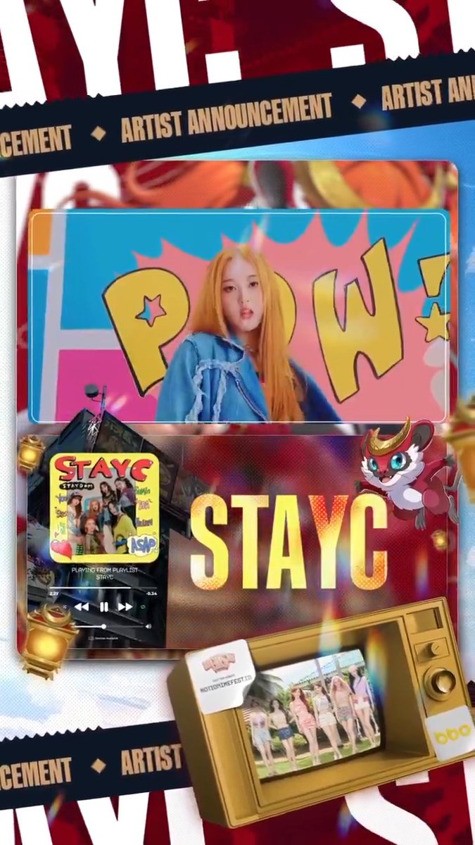 Motion Ime Fest dengan bangga mengumumkan girl group yang dinantikan! Please welcome, STAYC(스테이씨)‼️ 🗓️ 12 - 14 Desember 2025 📍 Jiexpo Kemayoran So, secure your ticket now! OFFICIAL DAILY PASS, VVIP dan FAST TRACK 🔗