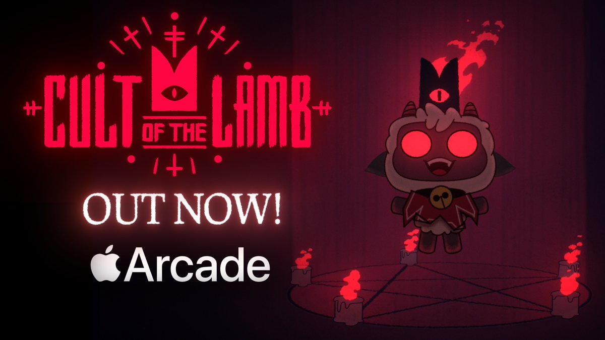 Praise the Lamb...on mobile! Cult of the Lamb is coming to Apple Arcade on December 4 and includes: 🔥 all updates and DLC packs 🐵 new follower forms 🏕️ new base decorations 📱 refined touch controls
