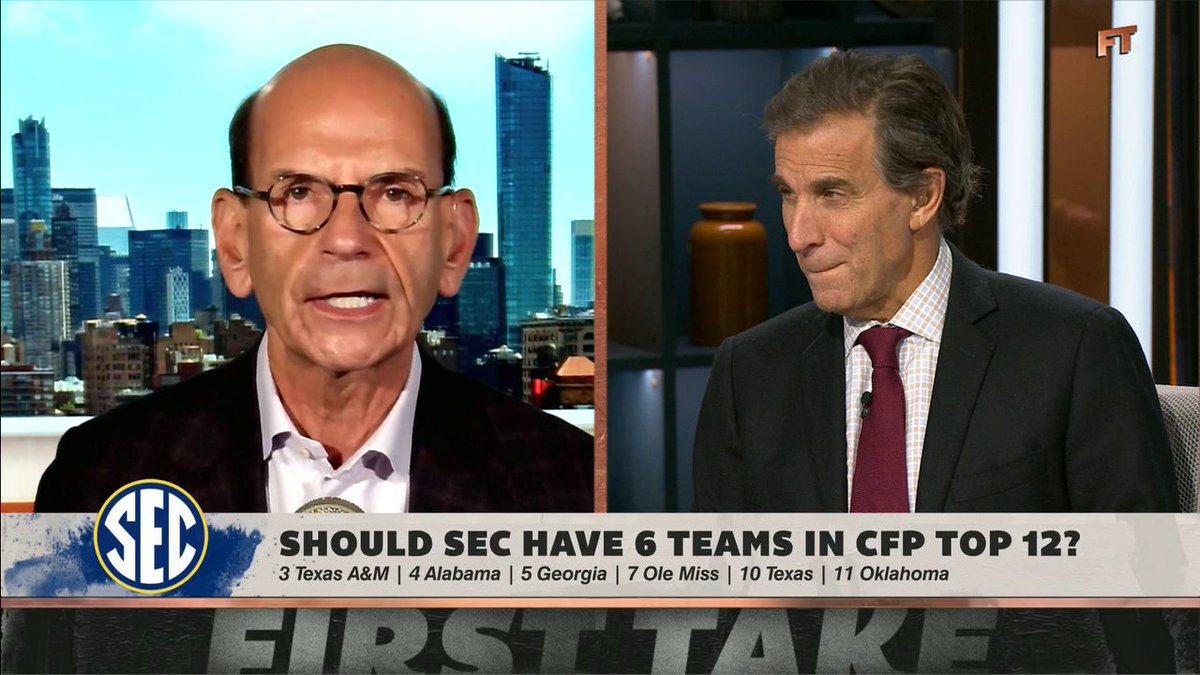 "The Group of Five with South Florida ... that division really has no business playing. That's like letting the Triple-A best team into the Major League playoffs." Paul Finebaum believes the best college football teams should make the CFP 😅