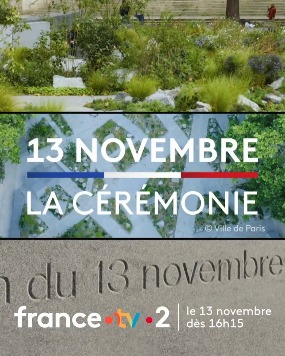 ⚫ 10 ans des attentats du #13Novembre : suivez les commémorations et l'hommage exceptionnel au jardin mémoriel jeudi en direct dès 16h15.