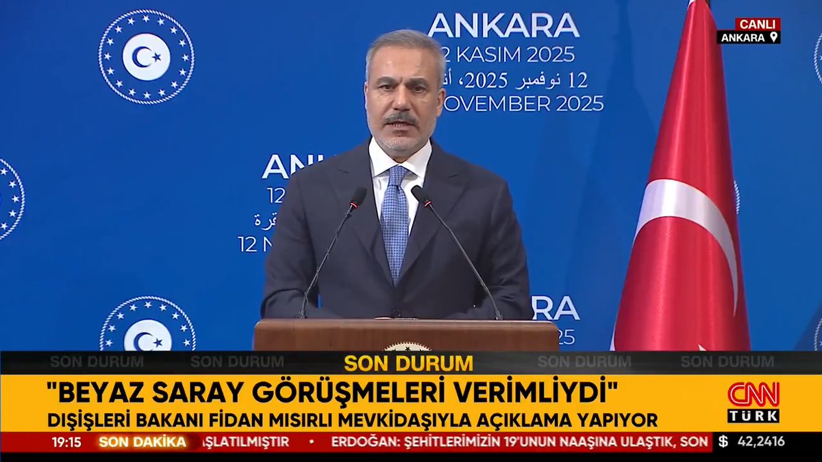 🗣️ Dışişleri Bakanı Hakan Fidan: "Beyaz Saray görüşmeleri verimliydi"