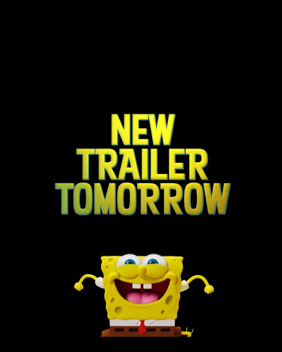 BIGGER Sponge = BIGGER Screen. 🧽 The #SpongeBobMovie: Search for SquarePants trailer drops TOMORROW.