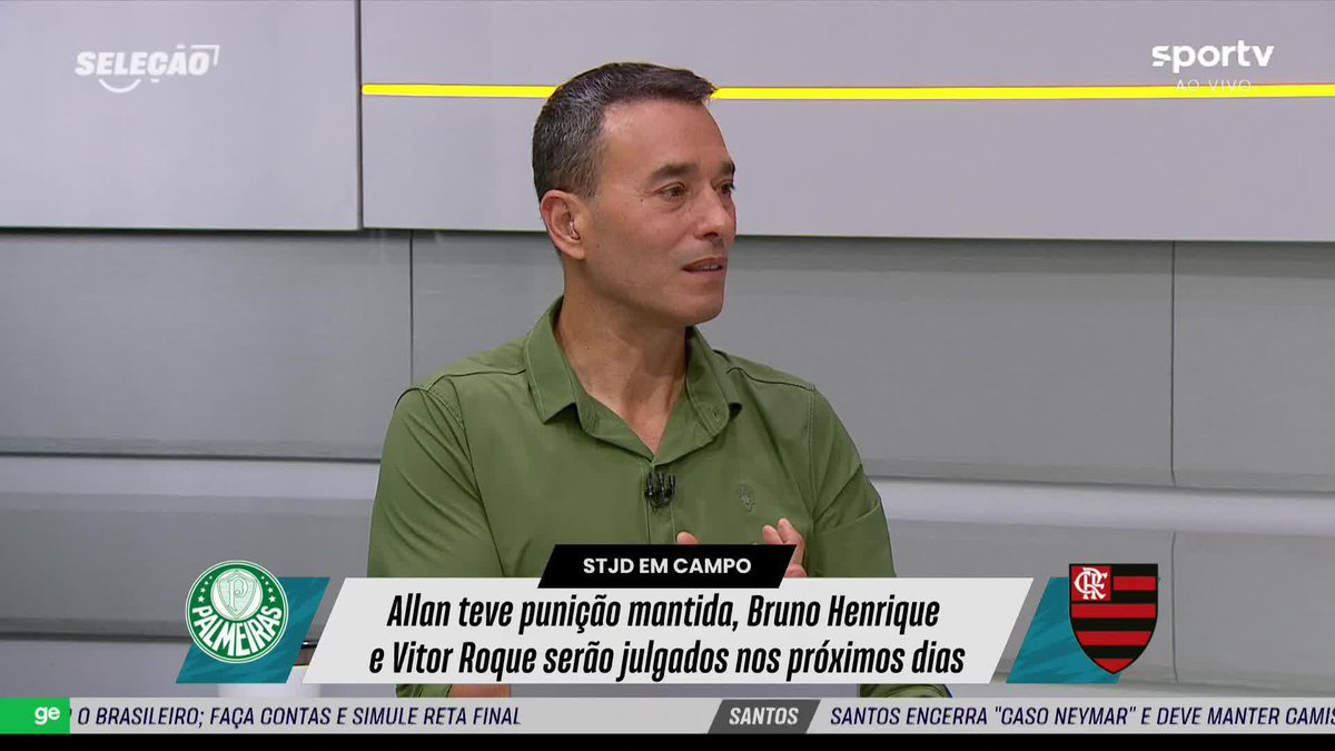 No #Seleçãosportv, Rizek comenta sobre a demora do STJD em julgar os casos dos jogadores #Futebol #Brasileirão #Palmeiras #Flamengo