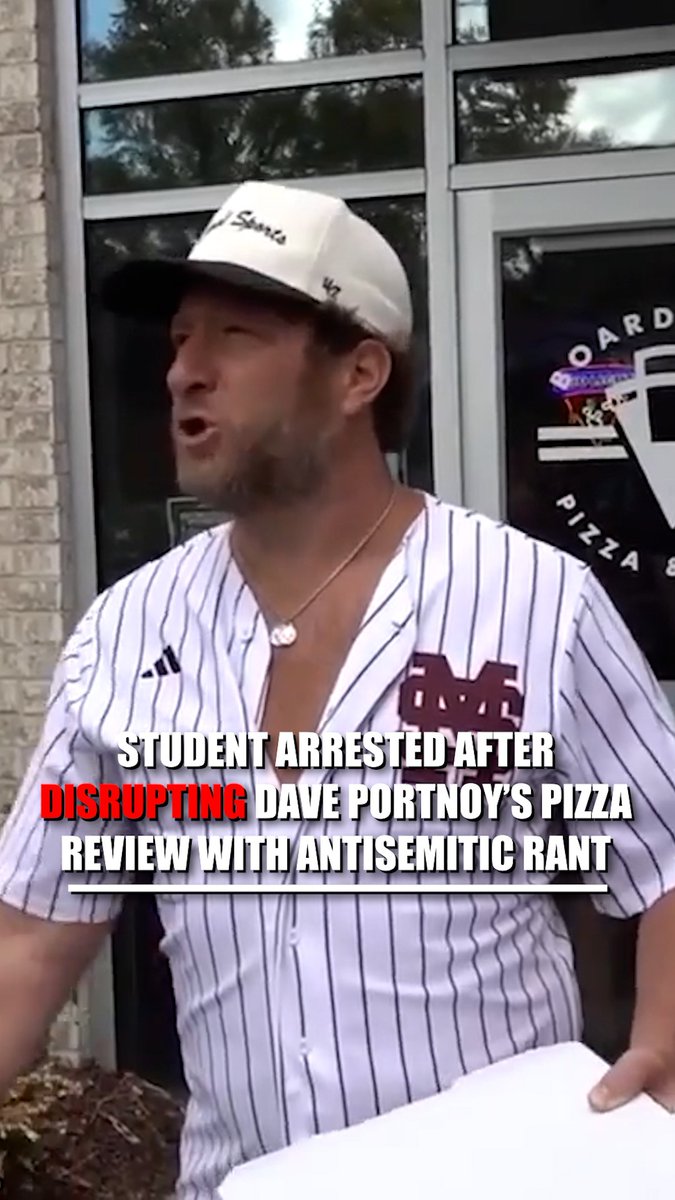 SLICE OF HATE: A student is charged with disturbing the peace after allegedly spewing an antisemitic slur at Barstool Sports founder Dave Portnoy during a video review.