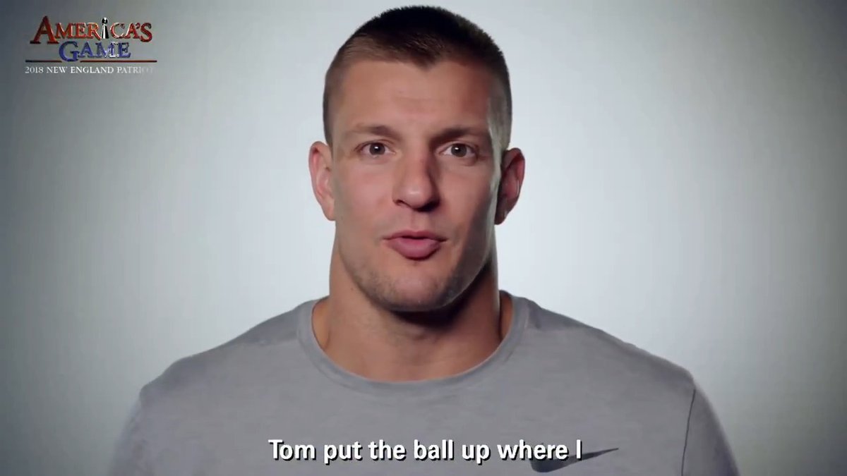 "Hey Gronk, I need you." Always reliable, always a Patriot. 🫡