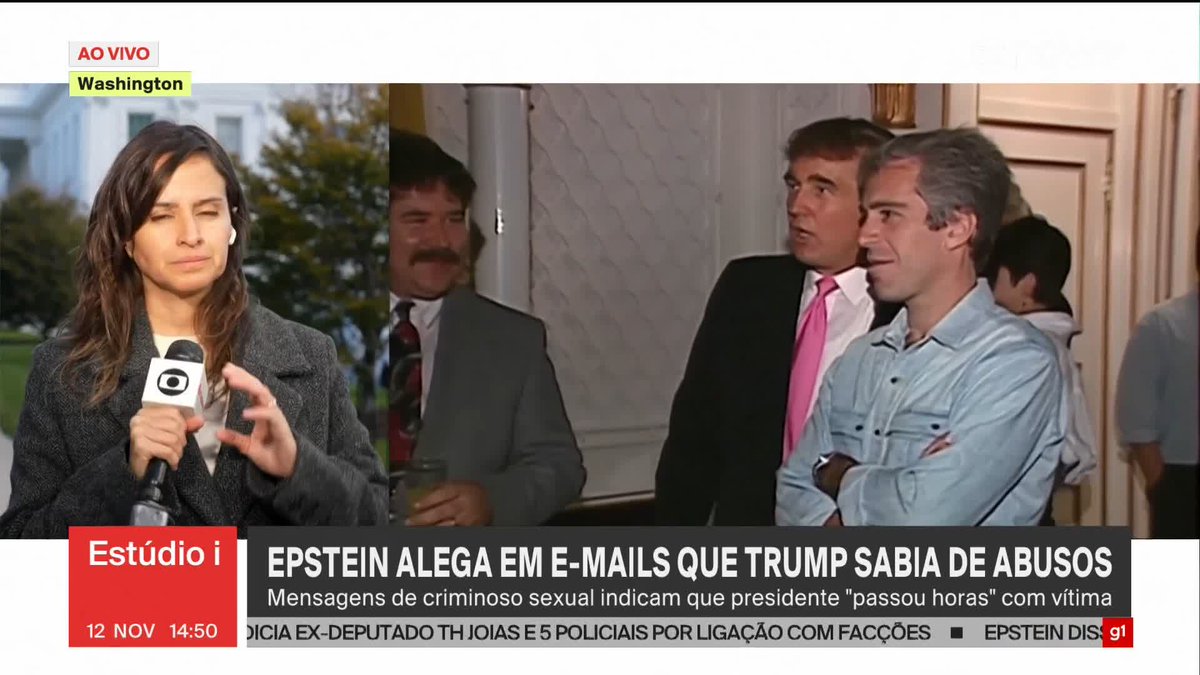 O bilionário Jeffrey Epstein ,que morreu na prisão em 2019 após ser acusado de tráfico sexual, escreveu em uma série de e-mails que Donald Trump sabia sobre os abusos. ➡ Assista à #GloboNews: #Estudioi