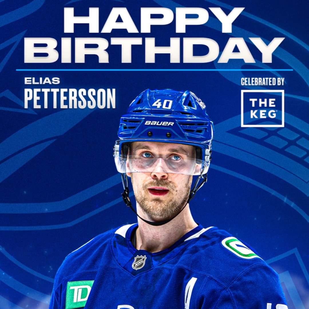 Join us in celebrating Elias Pettersson's birthday! 🎂 #Canucks | The Keg