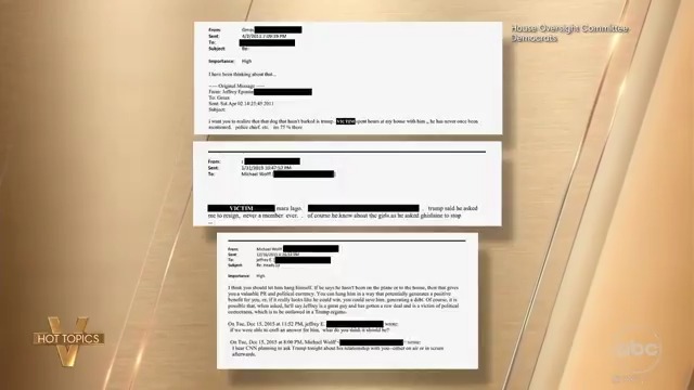 REACTION TO NEWLY RELEASED EPSTEIN EMAILS: 'The View' co-hosts weigh on House Democrats releasing a subpoenaed 2011 email exchange between Jeffery Epstein and Ghislaine Maxwell referencing Donald Trump.