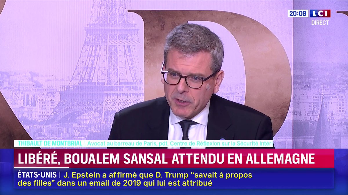 🗣️ "Après ce long chemin semé d'humiliations, j'ai beaucoup de mal à imaginer qu'Emmanuel Macron a eu un rôle majeur dans la libération de Boualem Sansal" 💬 Thibault de Montbrial, avocat au barreau de Paris