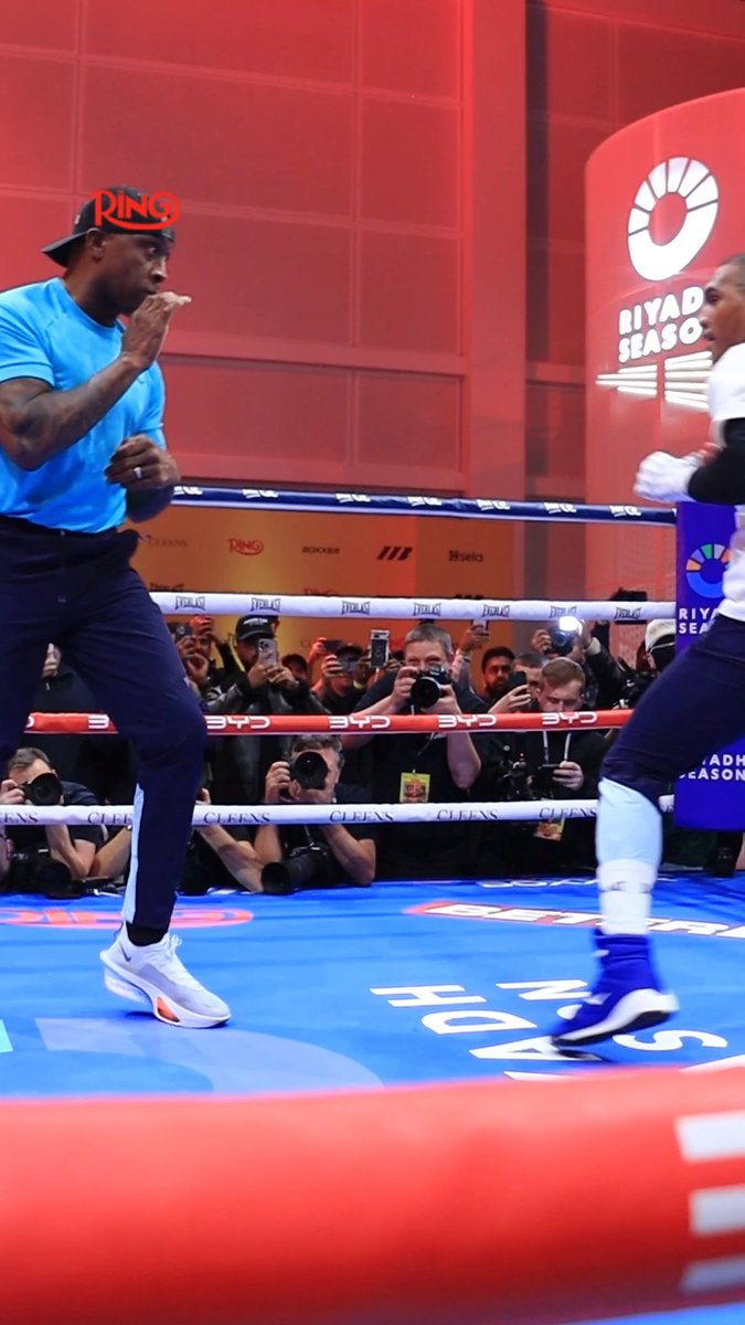 Conor Benn and Nigel Benn moving around in the ring together at the Open Workout ⭐ The Ring: Unfinished Business | Exclusively on DAZN | Nov 15th 🥊
