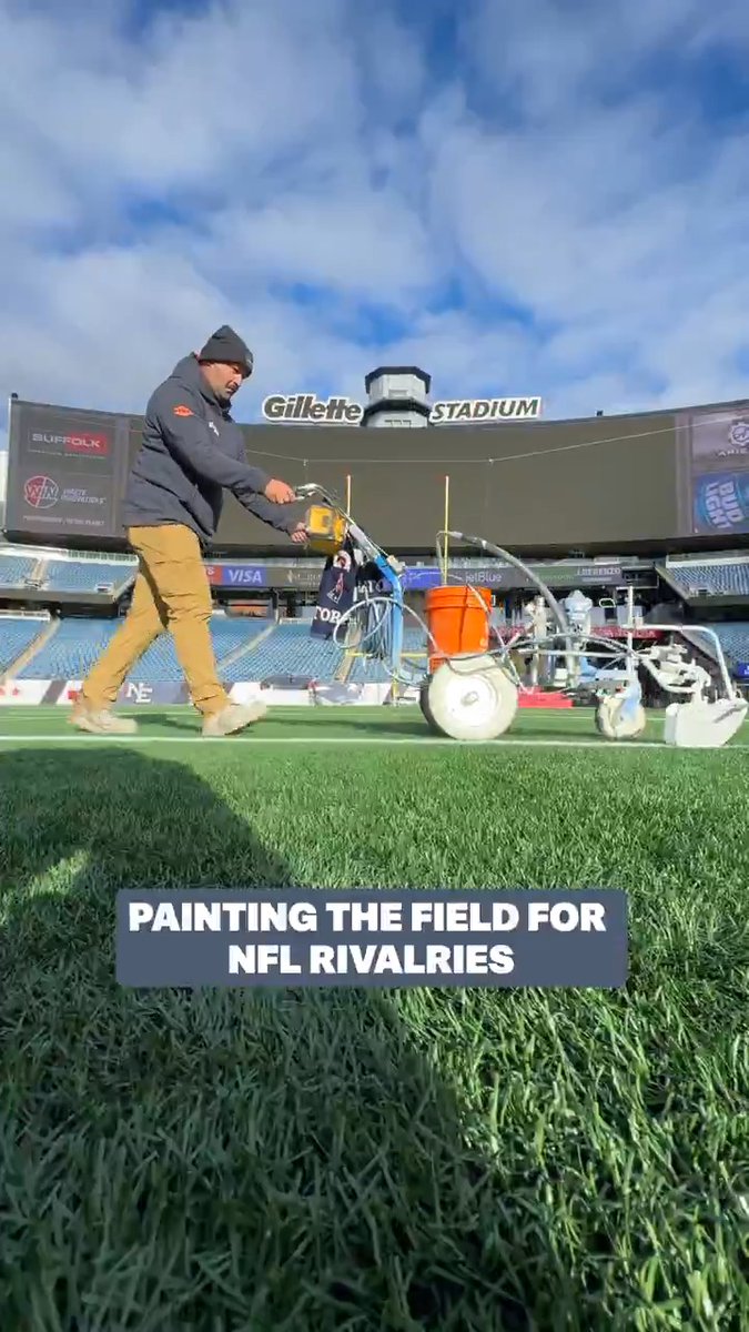 A fresh coat of paint 👌 Gillette Stadium | BRUNT Workwear