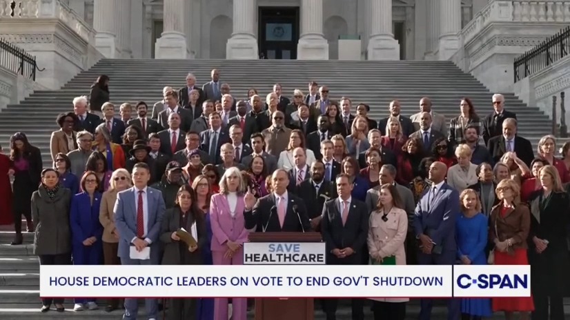 Leader Jeffries: Today, House Democrats will introduce legislation to extend the ACA tax credits for 3 years to make sure that tens of millions of Americans don't experience dramatically increased premiums. We believe that every American deserves the same level of certainty that Republicans always provide to the wealthy and well-connected.