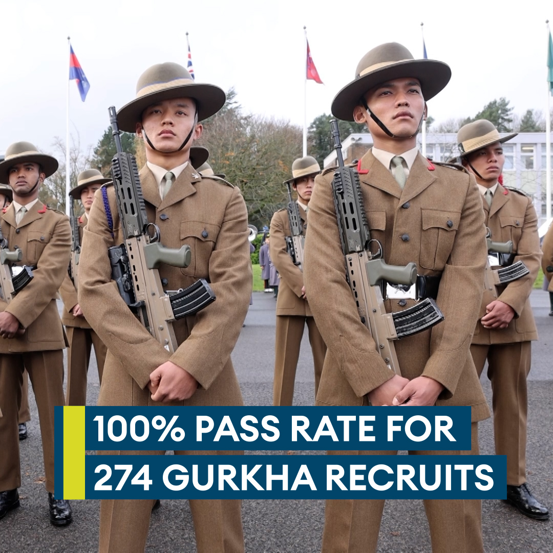 A proud day for the Brigade of Gurkhas 🇳🇵🇬🇧 All 274 recruits who travelled to the UK completed their training and are now fully fledged Gurkhas, marking an exceptional 100% success rate👏