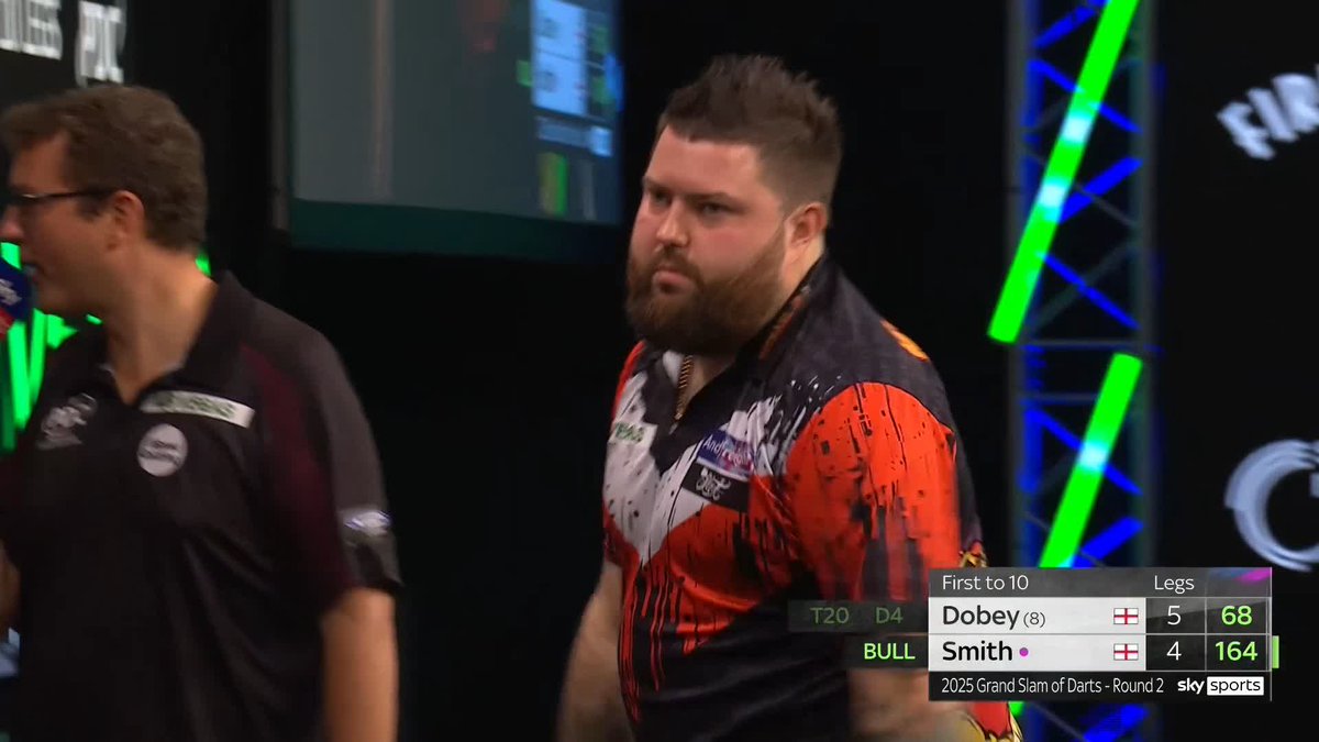 BRILLIANT BULLY BOY! Vintage Michael Smith 😍 Smith has come roaring back into this contest, producing a sublime 164 finish to restore parity at five apiece against Chris Dobey! 📺 #GSOD | R2