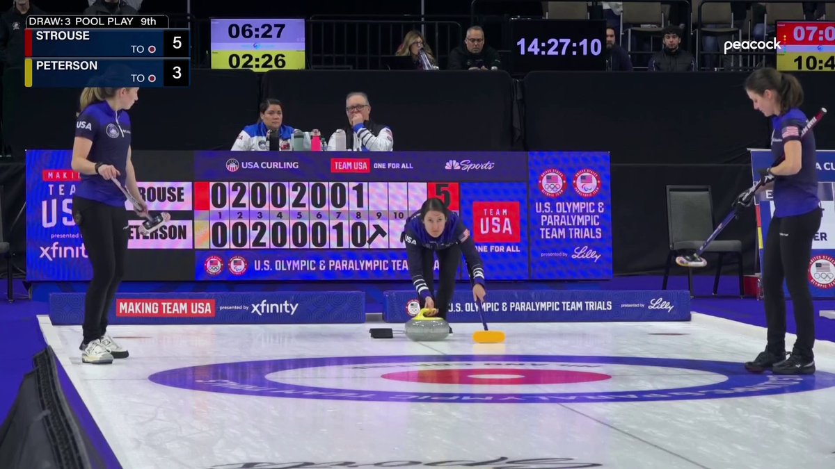 Team Peterson rallies from behind on the final stone of the ninth end to remain undefeated through day two of the U.S. Olympic Curling Team Trials. 💪