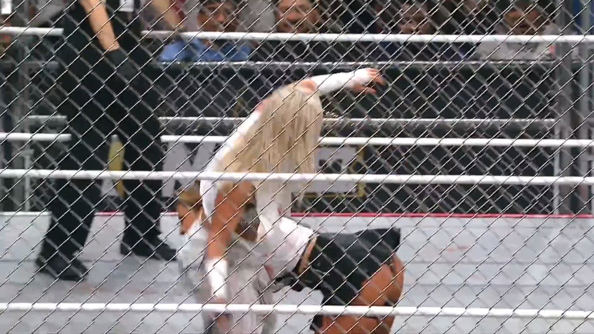 .@Toxic_Thekla is WHIPPING @WillowWrestles + @HarleyCameron_ with a leather belt! Watch #AEWDynamite Blood & Guts LIVE on TBS & HBO Max