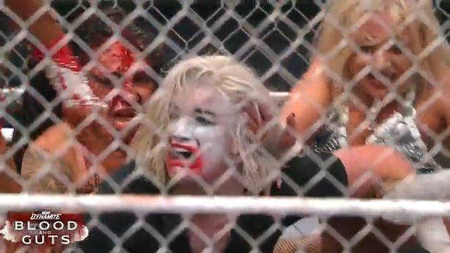 They're making "Timeless" Toni Storm watch as they brutalize Mina Shirakawa♡白川未奈! Watch #AEWDynamite Blood & Guts LIVE on TBS & HBO Max