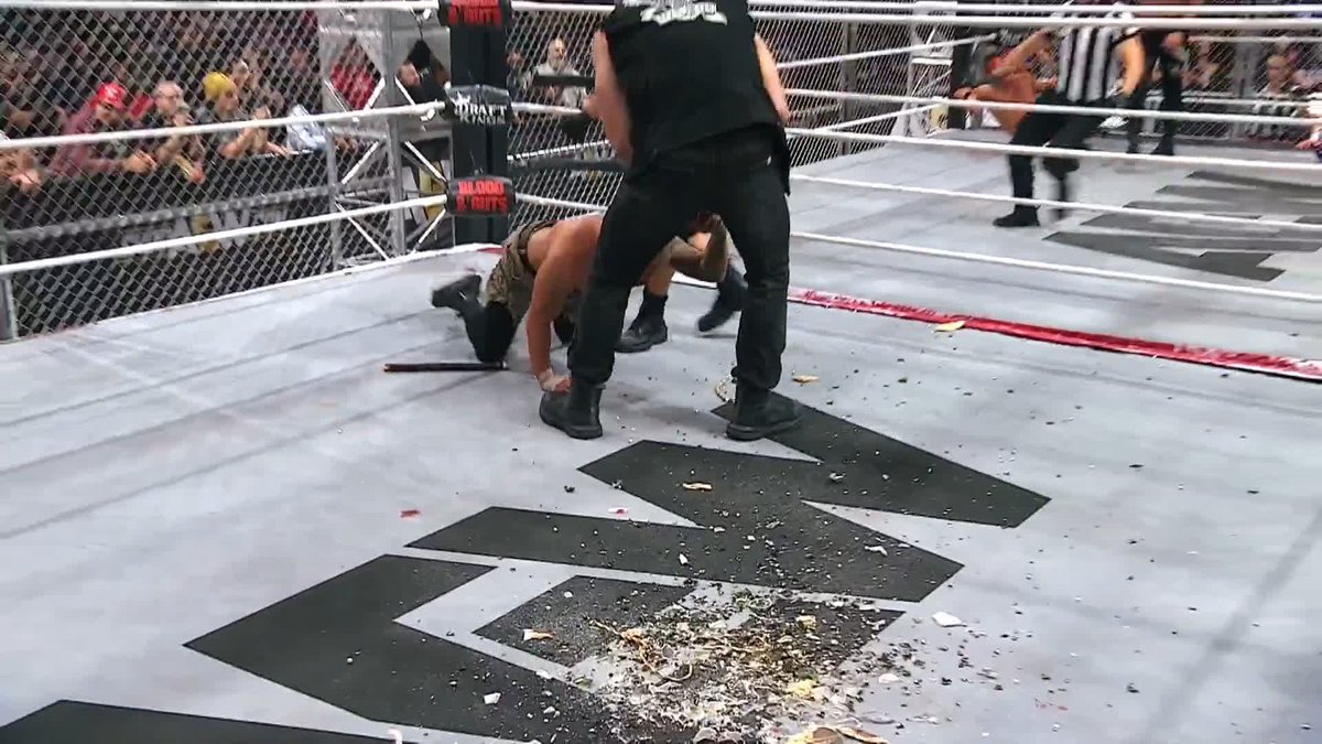 The Death Riders are revelling in the violence they are inflicting on DARBY ALLIN! Watch #AEWDynamite Blood & Guts LIVE on TBS & HBO Max