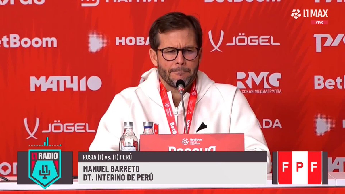 🗣️ Declaraciones de Manuel Barreto, DT Perú "El 80-70% de esta selección juegan en Perú, la idea es tener la oportunidad de que los jugadores puedan emigrar mediante estos partidos" #L1Radio 📺 Conoce cómo ver L1MAX en vivo 👉