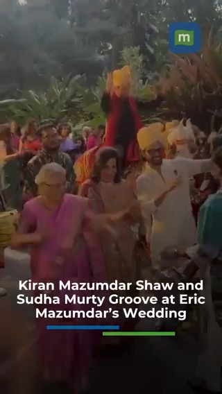 Kiran Mazumdar Shaw and Sudha Murty were seen dancing together at Shaw’s nephew Eric Mazumdar’s wedding last week. #KiranMazumdarShaw #SudhaMurty