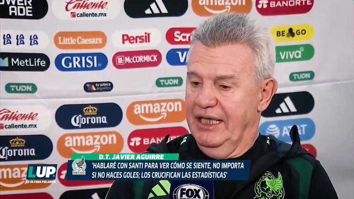 "HABLARÉ CON SANTI. YA LES HE DICHO, QUE METAS GOL O NO, A MI ME IMPORTA MADRE" 😱 #LUP | Javier Aguirre habló de los delanteros de la Selección Mexicana y como los evalúa. Además, reveló por qué no le gusta Julián Quiñones: "Se fue a la Liga Árabe, nadie lo vemos"