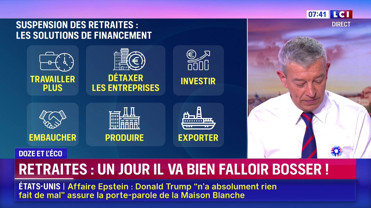 🔴🗣️ Suspension de la réforme des retraites : "Cette suspension pour moi c'est vraiment la pire nouvelle pour l'avenir de l'économie française" 📺 Doze et l'éco, l'édito de Nicolas DOZE - LCI dans la matinale LCI