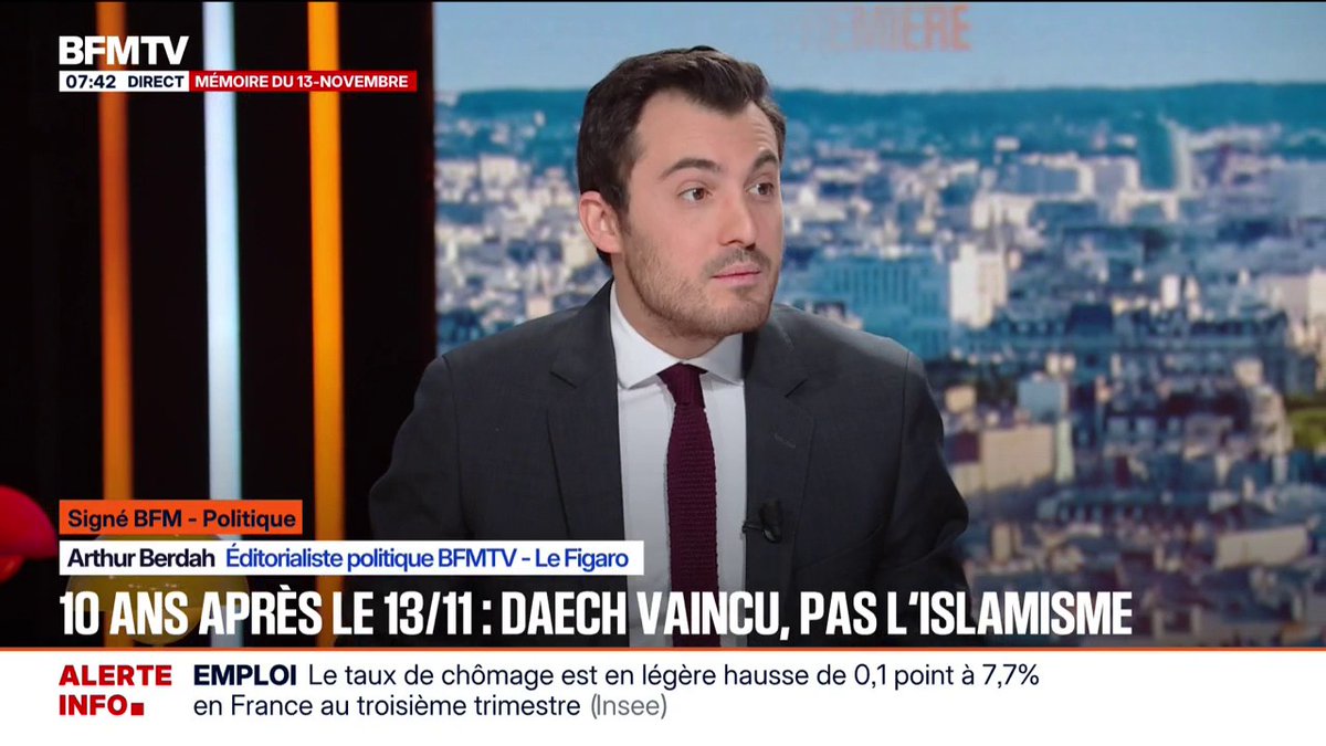 SIGNÉ BFM - 13 novembre: "Daech a été éradiqué, mais ses idées n'ont malheureusement pas été arrêtées" ➡️ L'édito politique d'Arthur Berdah