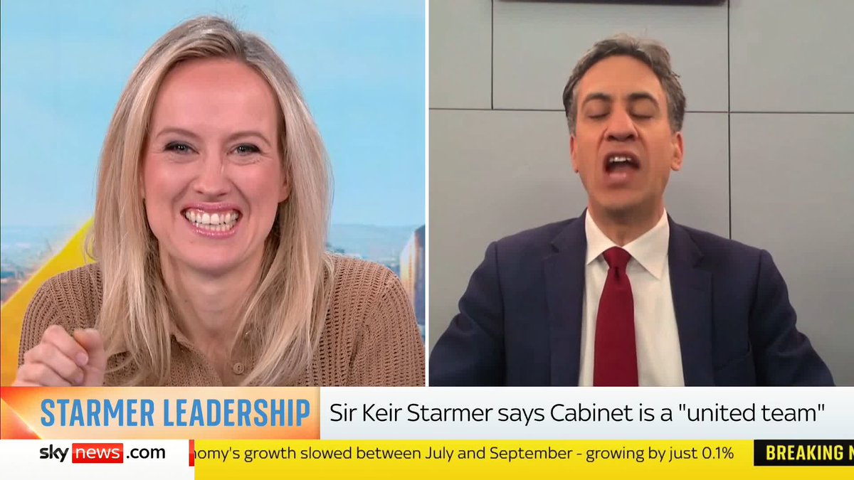 🗣️ 'Some names have been mentioned as the PM's potential successor. Wes Streeting, Shabana Mahmood, Ed Miliband?' - Sophy Ridge 🗣️ 'Definitely not' - Energy Secretary Ed Miliband 📺 Sky 501, Virgin 602, Freeview 233 and YouTube