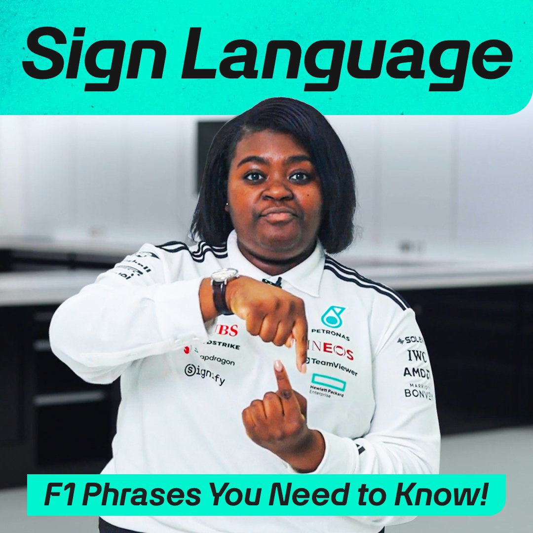 Back with another British Sign Language lesson. Add to your F1 phrase glossary 🤓 See even more right here 👇