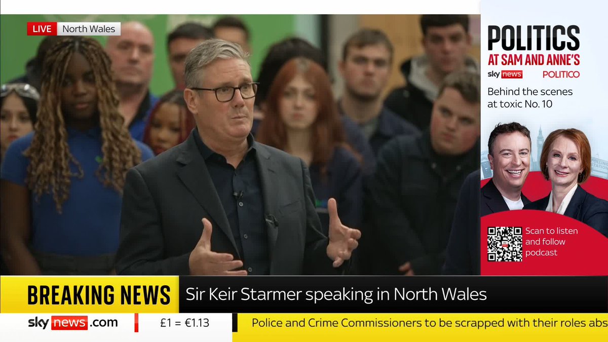 "This is probably the biggest announcement for a generation" Starmer speaks live from North Wales after his government confirmed Wylfa will host a nuclear plant again, 'supporting thousands of jobs' 📺 Sky 501, Virgin 602, Freeview 233 and YouTube