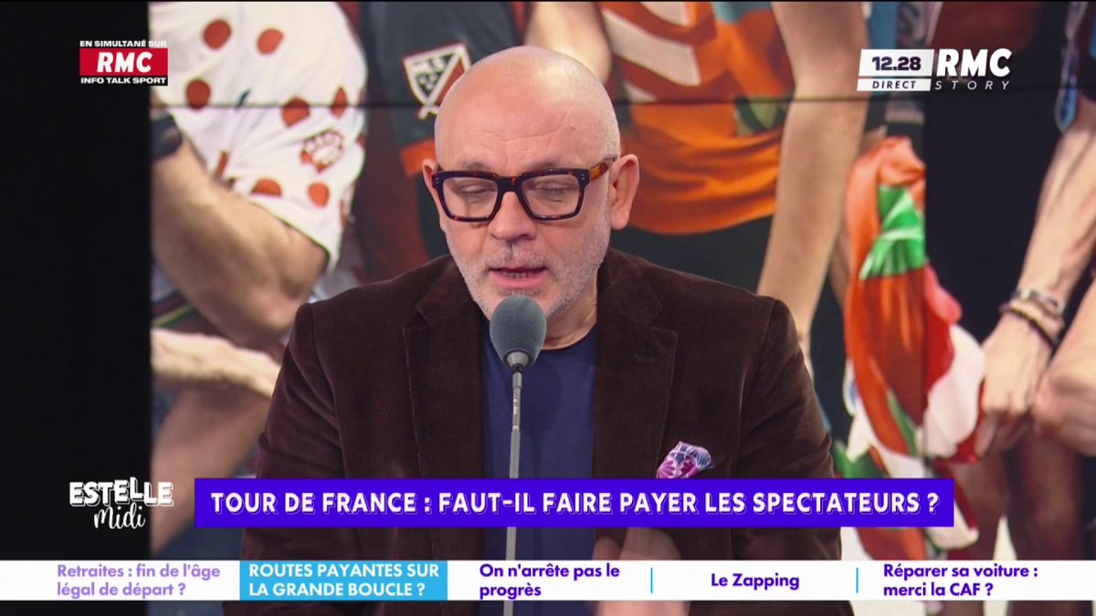 🚴 Tour de France : faut-il faire payer les spectateurs ? 🎙️ frédéric hermel🇫🇷 : "Si jamais ils nous font payer qu'un km d'une seule étape, je ne regarde plus jamais le Tour de France et j'appelle au boycott ! S'ils font ça, ils crachent sur le petit Fred !" #EstelleMidi