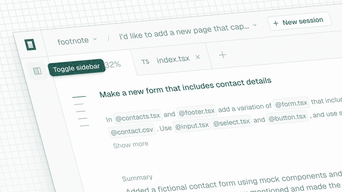 working on a sidebar, breadcrumb, and timeline we'll sweat the details on the implementation