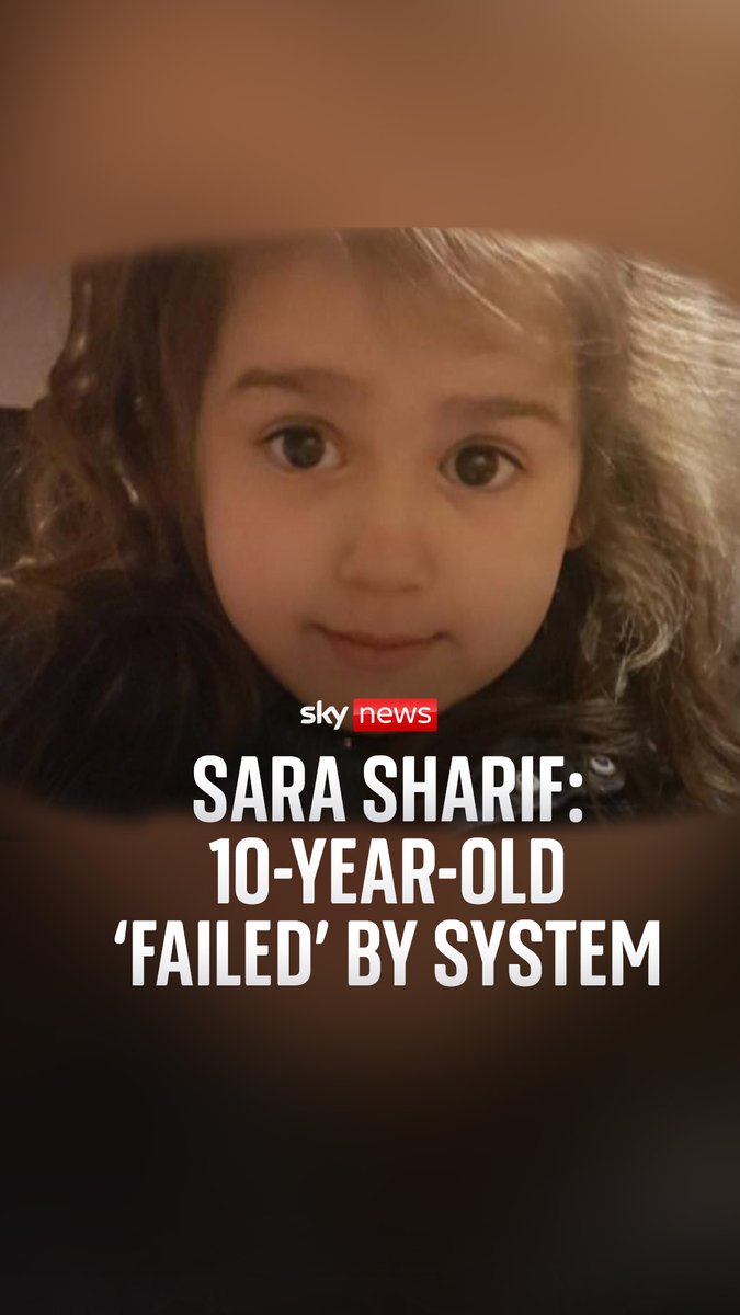 10-year-old Sara Sharif was murdered by her father and stepmother after a brutal campaign of abuse. Now a report into her death says she was 'failed' by the safeguarding system. Sky's Rachael Venables reports. 🔗