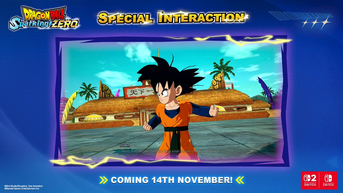Generations collide beyond limits... Goten vs Goku (GT) 👊 DRAGON BALL: Sparking! ZERO launches November 14, 2025 on Nintendo Switch &amp; Nintendo Switch 2! Pre-order now: