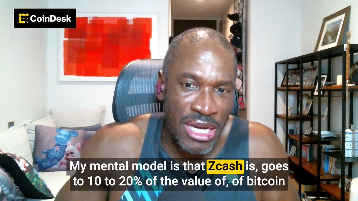💰 BitMEX Co-Founder & Maelstrom CIO Arthur Hayes says he expects Zcash to reach 10–20% of Bitcoin’s value this cycle, calling it “Bitcoin with complete privacy” and adding, “that’s why I own a lot of it.” Interview with Arthur Hayes coming soon. Thank you Midnight 👋 for being a sponsor of CoinDesk Media Network.