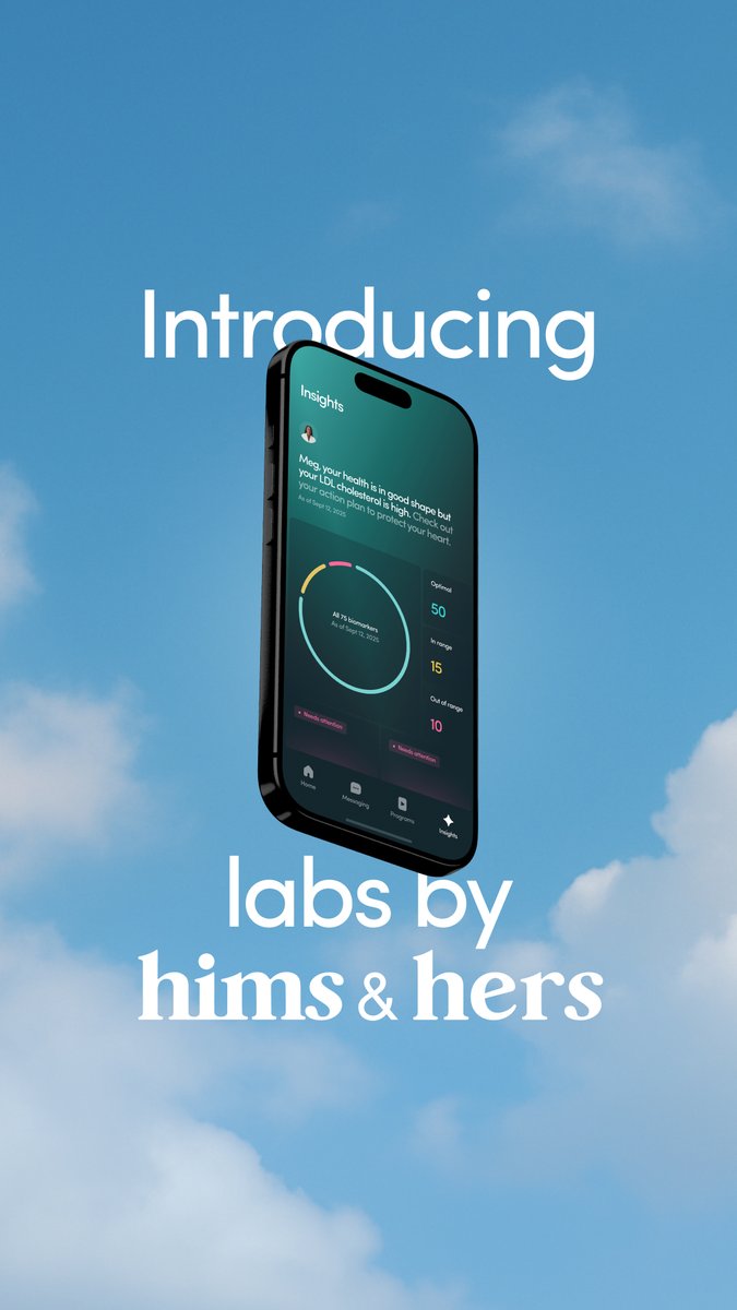 Introducing Labs by Hims & Hers. A new experience that gives you a more proactive role in maintaining your health. From testing to treatment to feeling great, Labs is accessible, actionable, and custom-built around you. A Base plan and Advanced plan offer two options for over 120 biomarker tests across 10 key categories with a personal Action Plan. CEO, Andrew Dudum is joined by Chief Product Officer, Dheerja Kaur and Chief Medical Officer, Dr. Patrick Carroll to show how Hims & Hers is leading a new era of personal, proactive healthcare. Learn more at